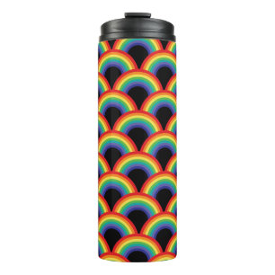 Garrafa Térmica Padrão Colorido do Arco-Íris