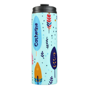 GARRAFA TÉRMICA PADRÃO COR MODERNA RETRO BOHO COLORIDA