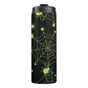 Garrafa Térmica Padrão Criativo da Rede de Aranha Halloween