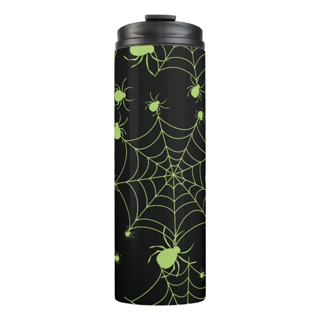 Garrafa Térmica Padrão Criativo da Rede de Aranha Halloween (Frente)