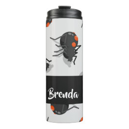 Garrafa Térmica Padrão da aranha viúva preta