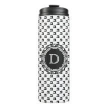 Padrão da máquina de costura com monograma ・ Artes