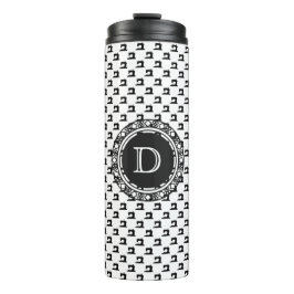 Garrafa Térmica Padrão da máquina de costura com monograma ・ Artes