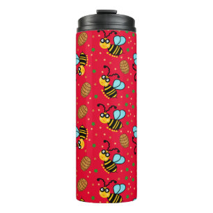 Garrafa Térmica Padrão de abelhas engraçado