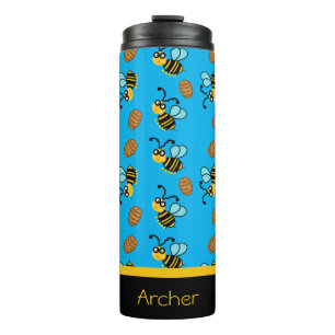 Garrafa Térmica Padrão de abelhas engraçado