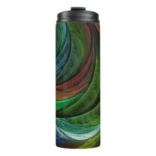 Garrafa Térmica Padrão de Abstrato de Arte Moderna com Glória de C