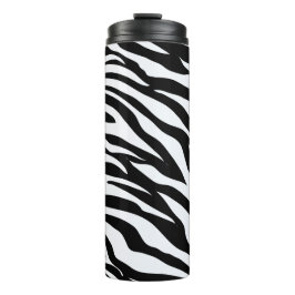Garrafa Térmica Padrão de animal de safári em preto e branco de ze