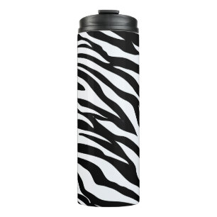 Garrafa Térmica Padrão de animal de safári em preto e branco de ze