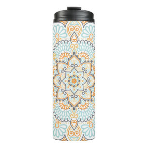 Garrafa Térmica Padrão de azulejo sem costura: design decorativo e