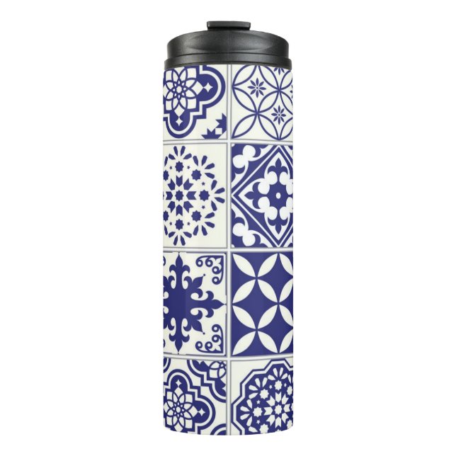 Garrafa Térmica Padrão de azulejos cerâmicos (Frente)