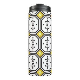 Garrafa Térmica Padrão de azulejos cerâmicos