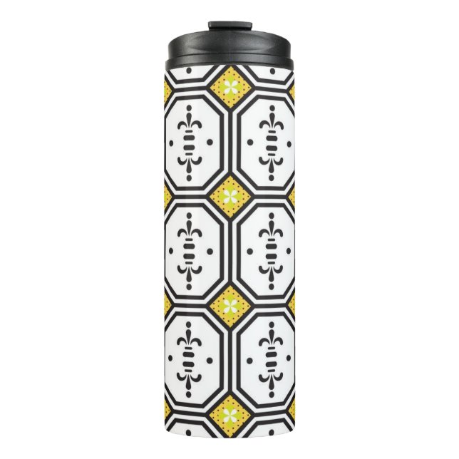 Garrafa Térmica Padrão de azulejos cerâmicos (Frente)