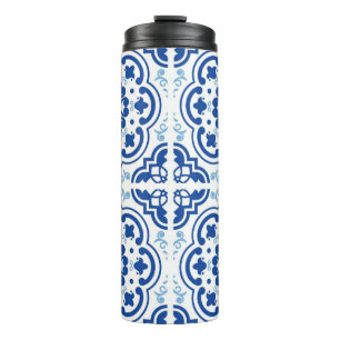 Garrafa Térmica Padrão de azulejos cerâmicos