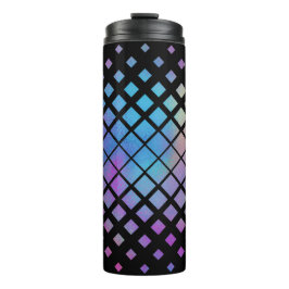 Garrafa Térmica Padrão de Azulejos de Ouros Geométricos Coloridos 