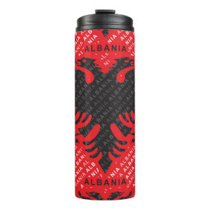 Garrafa Térmica Padrão de bandeira albanês 2
