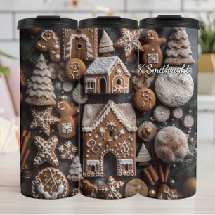 Garrafa Térmica Padrão de Biscoitos de Gengibre