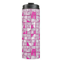 Padrão de Bloco Geométrico Rosa e Magenta