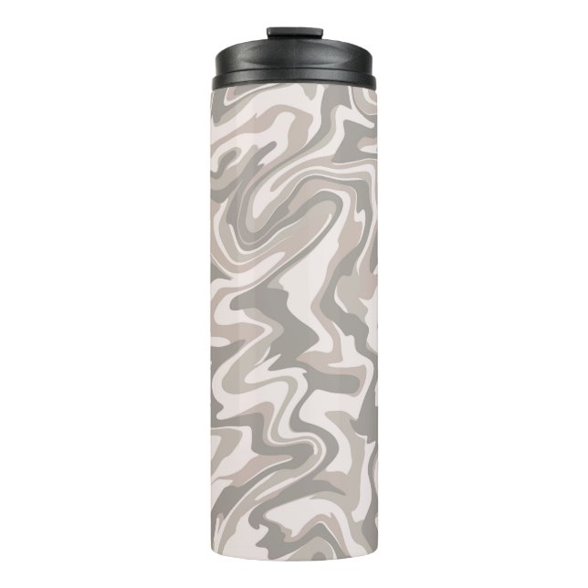 Garrafa Térmica Padrão de Boho Líquido de Cabeça de Cinza Hippie 7 (Frente)