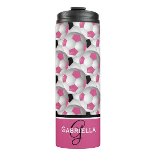 Garrafa Térmica Padrão de bola preto monograma