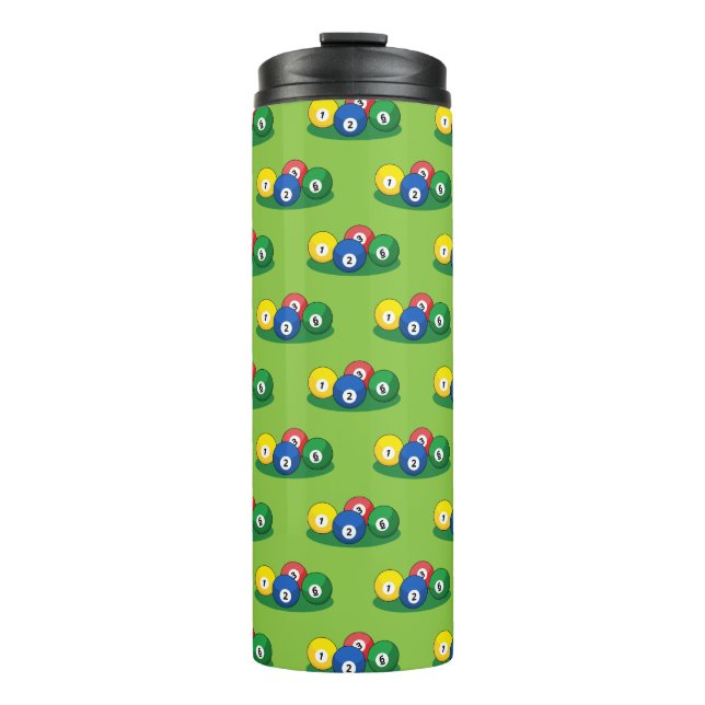 Garrafa Térmica Padrão de Bolas de Sono de Piscina Billiard (Frente)