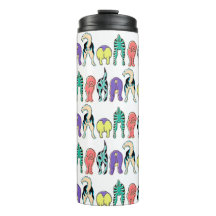 Padrão de Bumbuns de Cães Coloridos