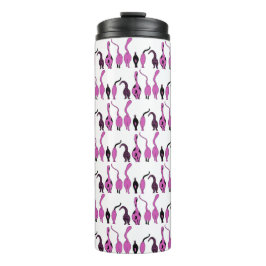 Garrafa Térmica Padrão de Bumbuns de Gato Roxo