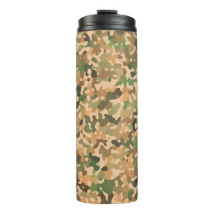 Garrafa Térmica Padrão de Camo - Laranja Verde Preto