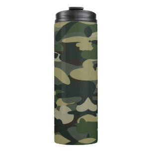 Garrafa Térmica Padrão de Camuflagem Florestal Tático Camuflagem M