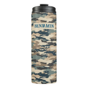 Garrafa Térmica Padrão de Camuflagem Militar Tumbler