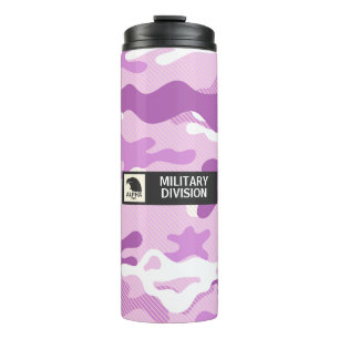 Garrafa Térmica Padrão de Camuflagem Roxa