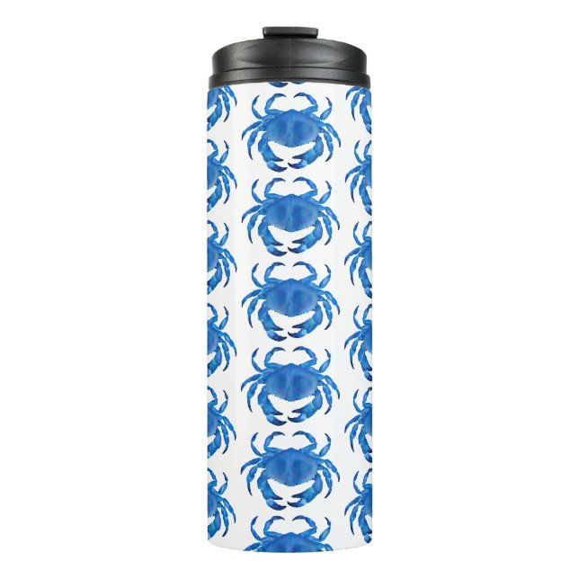 Garrafa Térmica Padrão de caranguejo azul (Frente)