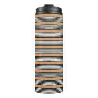 Padrão de cinco faixas, preto e branco, com bronze
