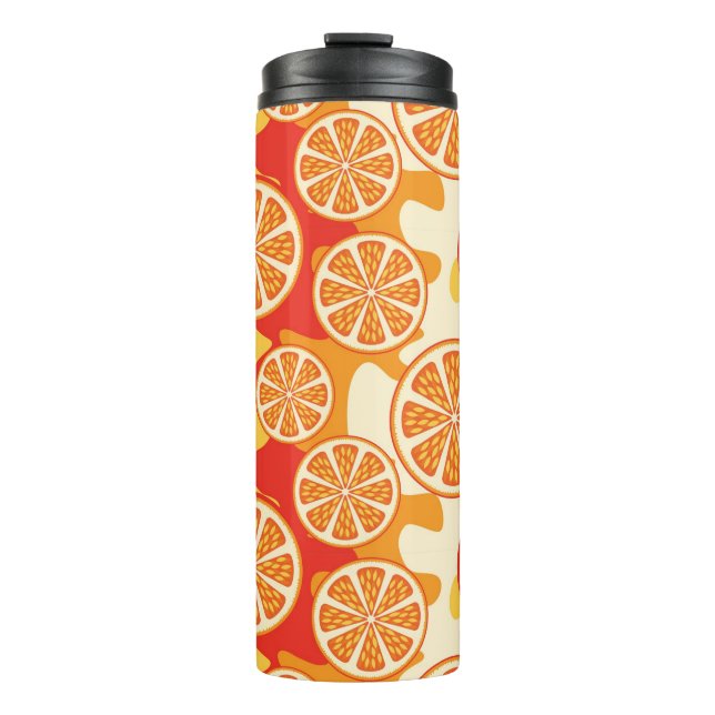 Garrafa Térmica Padrão de Citrus Laranja Retroativos (Frente)