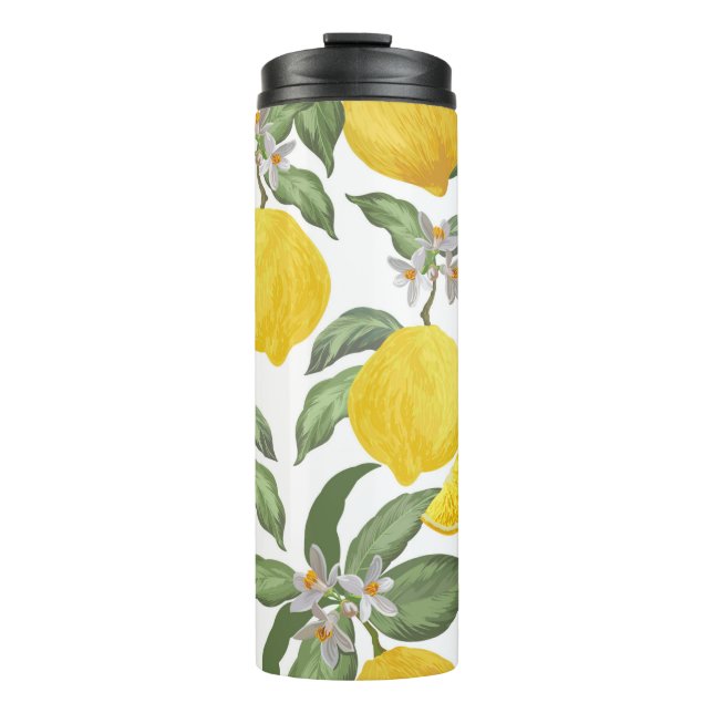 Garrafa Térmica Padrão de colheita perfeita de limão. Fruta tropic (Frente)