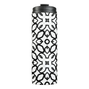 Garrafa Térmica Padrão de colheita sem costura em ornamentação geo