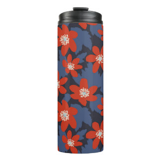 Garrafa Térmica Padrão de colheita sem costura no estilo escandina