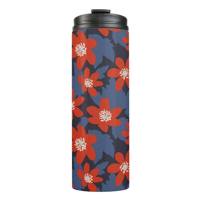 Garrafa Térmica Padrão de colheita sem costura no estilo escandina (Frente)