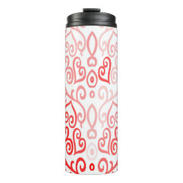 Garrafa Térmica Padrão de Coração Vermelho e Rosa