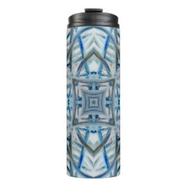 Garrafa Térmica Padrão de Cristal Azul de inverno