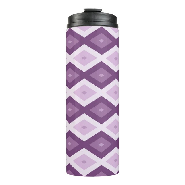 Garrafa Térmica Padrão de diamante roxo (Frente)