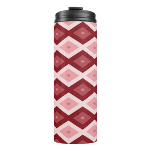 Garrafa Térmica Padrão de diamante vermelho