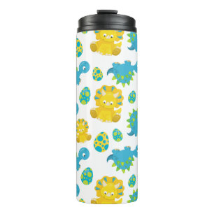 Garrafa Térmica Padrão De Dinossauros, Dinossauros Cutes, Dino Beb