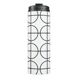 Garrafa Térmica Padrão de distribuição do círculo preto e branco