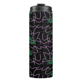 Garrafa Térmica Padrão de dragão verde bebê