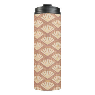 Garrafa Térmica Padrão de estilo Art Deco na cor rosa