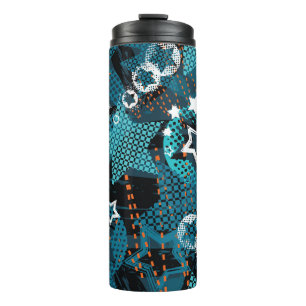 Garrafa Térmica Padrão de estrela Grunge, design infantis brincalh