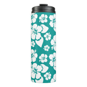 Garrafa Térmica Padrão de Flor de Hibiscus Havaiano