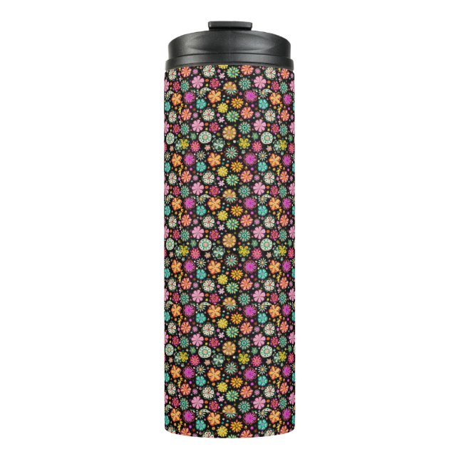 Garrafa Térmica Padrão de Flor Elegante Boho Daisy (Frente)