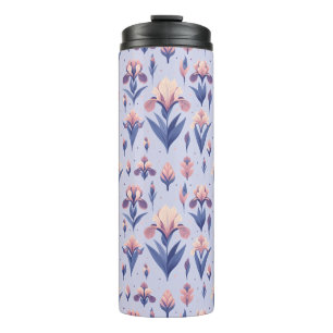 Garrafa Térmica Padrão de Flor Iris