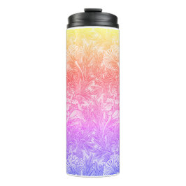 Garrafa Térmica Padrão de flores da vindima